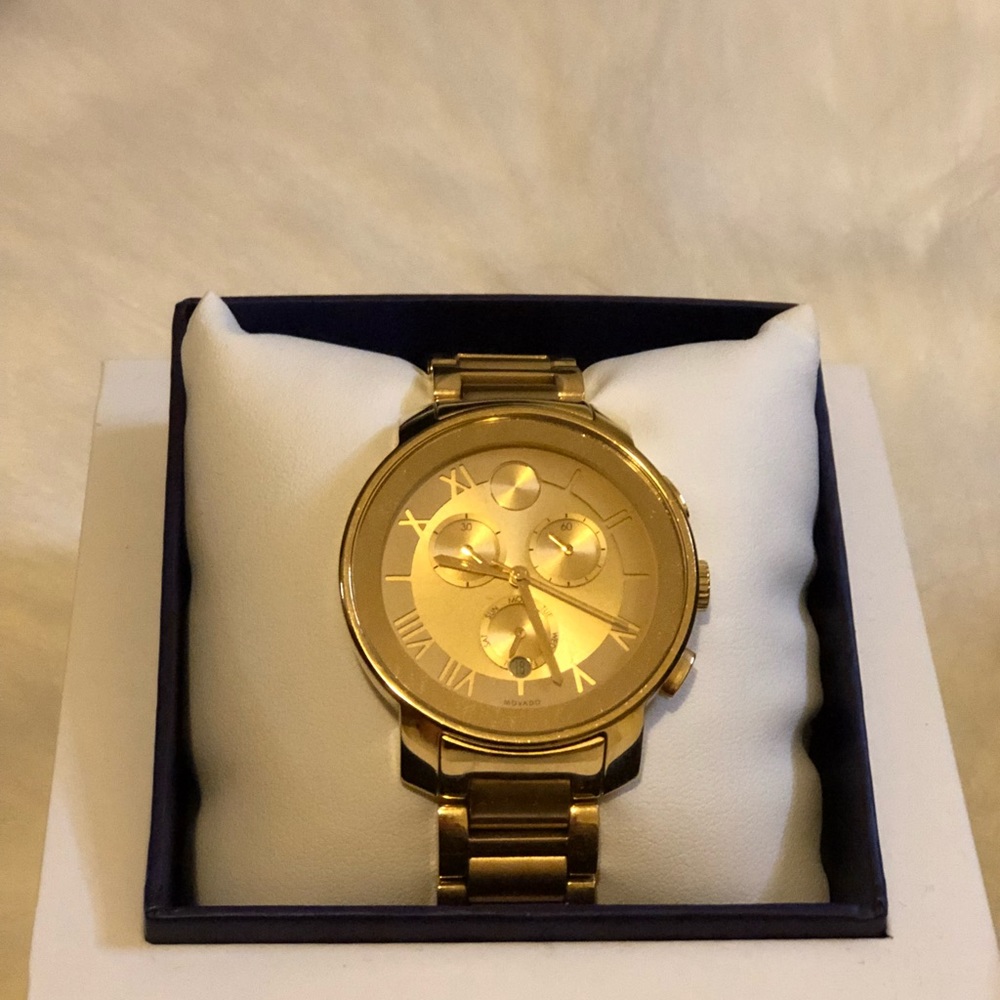 Movado Women’s Bold Luxe Chronograph Gold Watch